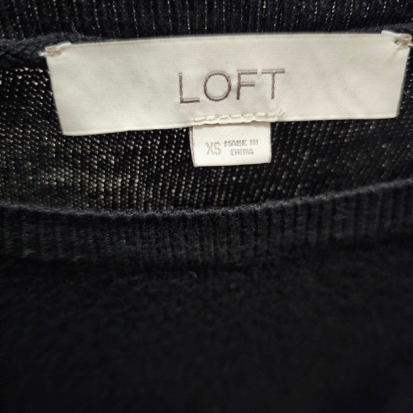 Loft Black Sweater with Black & White Bottom - Picture 3 of 3